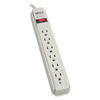 TRPTLP604 - Protect It! Surge Protector, 6 AC Outlets, 4 ft Cord, 790 J, Light Gray