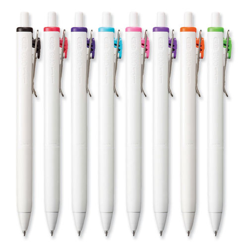 Uniball One Gel Pen 8 Pack, 0.7mm Medium Assorted Pens, Gel Ink