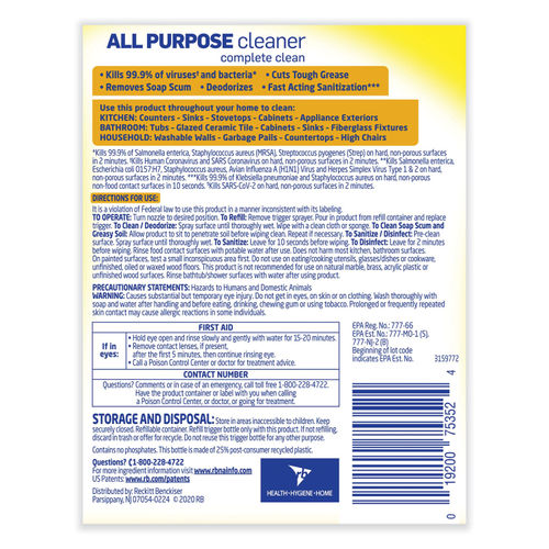 Lysol Disinfectant All-Purpose Cleaner, 32 oz.