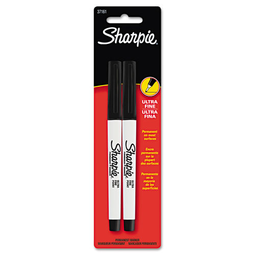 Ultra Fine Tip Permanent Marker, Extra-Fine Needle Tip, Black, Dozen