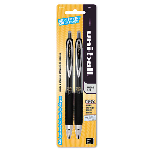 Uni-Ball Signo 207 Retractable Gel Pen Blue Ink 0.7mm Dozen