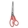 ACM40618 - Value Line Stainless Steel Shears, 8" Long, 3.5" Cut Length, Red Straight Handle