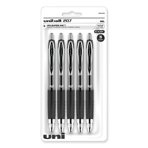 Uni Ball One Retractable Gel Pens Micro Point 0.5 mm White Barrel