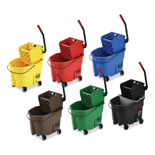 Rubbermaid Commercial Products Wavebrake 26-Quart Commercial Mop Wringer  Bucket Wheeled at