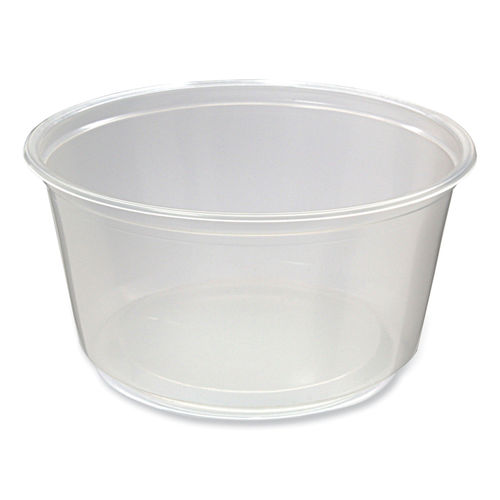 Choice 12 oz. Round Plastic Deli Container (Microwavable)