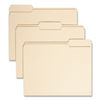 SMD10339 - 100% Recycled Manila Top Tab File Folders, 1/3-Cut Tabs: Assorted, Letter Size, 0.75" Expansion, Manila, 100/Box