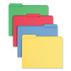 SMD11641 - Reinforced Top Tab Colored File Folders, 1/3-Cut Tabs: Assorted, Letter Size, 0.75" Expansion, Assorted Colors, 12/Pack