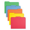 SMD11943 - Colored File Folders, 1/3-Cut Tabs: Assorted, Letter Size, 0.75" Expansion, Assorted: Blue/Green/Orange/Red/Yellow, 100/Box