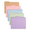 SMD11953 - Colored File Folders, 1/3-Cut Tabs: Assorted, Letter Size, 0.75" Expansion, Assorted Colors, 100/Box