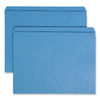 SMD12010 - Reinforced Top Tab Colored File Folders, Straight Tabs, Letter Size, 0.75" Expansion, Blue, 100/Box