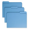 SMD12043 - Colored File Folders, 1/3-Cut Tabs: Assorted, Letter Size, 0.75" Expansion, Blue, 100/Box