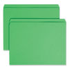SMD12110 - Reinforced Top Tab Colored File Folders, Straight Tabs, Letter Size, 0.75" Expansion, Green, 100/Box