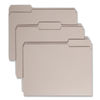 SMD12343 - Colored File Folders, 1/3-Cut Tabs: Assorted, Letter Size, 0.75" Expansion, Gray, 100/Box