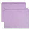 SMD12410 - Reinforced Top Tab Colored File Folders, Straight Tabs, Letter Size, 0.75" Expansion, Lavender, 100/Box