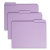 SMD12434 - Reinforced Top Tab Colored File Folders, 1/3-Cut Tabs: Assorted, Letter Size, 0.75" Expansion, Lavender, 100/Box