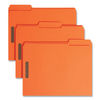 SMD12540 - Top Tab Colored Fastener Folders, 0.75" Expansion, 2 Fasteners, Letter Size, Orange Exterior, 50/Box