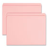 SMD12610 - Reinforced Top Tab Colored File Folders, Straight Tabs, Letter Size, 0.75" Expansion, Pink, 100/Box