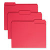 SMD12743 - Colored File Folders, 1/3-Cut Tabs: Assorted, Letter Size, 0.75" Expansion, Red, 100/Box