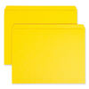 SMD12910 - Reinforced Top Tab Colored File Folders, Straight Tabs, Letter Size, 0.75" Expansion, Yellow, 100/Box