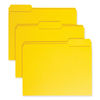 SMD12943 - Colored File Folders, 1/3-Cut Tabs: Assorted, Letter Size, 0.75" Expansion, Yellow, 100/Box