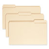 SMD15339 - 100% Recycled Manila Top Tab File Folders, 1/3-Cut Tabs: Assorted, Legal Size, 0.75" Expansion, Manila, 100/Box