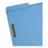 SMD17040 - Top Tab Colored Fastener Folders, 0.75" Expansion, 2 Fasteners, Legal Size, Blue Exterior, 50/Box