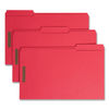 SMD17740 - Top Tab Colored Fastener Folders, 0.75" Expansion, 2 Fasteners, Legal Size, Red Exterior, 50/Box