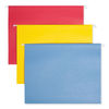 SMD64040 - TUFF Hanging Folders with Easy Slide Tab, Letter Size, 1/3-Cut Tabs, Assorted Colors, 15/Box