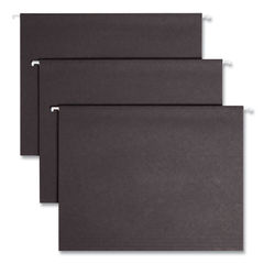 SMD64062 - Colored Hanging File Folders with 1/5 Cut Tabs, Letter Size, 1/5-Cut Tabs, Black, 25/Box