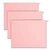 SMD64066 - Colored Hanging File Folders with 1/5 Cut Tabs, Letter Size, 1/5-Cut Tabs, Pink, 25/Box