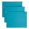 SMD64074 - Colored Hanging File Folders with 1/5 Cut Tabs, Letter Size, 1/5-Cut Tabs, Teal, 25/Box