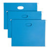 SMD64250 - Hanging Pockets with Full-Height Gusset, 1 Section, 2" Capacity, Letter Size, 1/5-Cut Tabs, Sky Blue, 25/Box