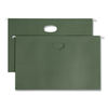 SMD64320 - Hanging Pockets with Full-Height Gusset, 1 Section, 3.5" Capacity, Legal Size, Standard Green, 10/Box