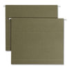 SMD65090 - Box Bottom Hanging File Folders, 2" Capacity, Letter Size, Standard Green, 25/Box