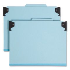 SMD65105 - FasTab Hanging Pressboard Classification Folders, 1 Divider, Letter Size, Blue