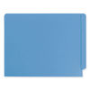 SMD25010 - Shelf-Master Reinforced End Tab Colored Folders, Straight Tabs, Letter Size, 0.75" Expansion, Blue, 100/Box