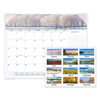 AAG89802 - Landscape Panoramic Desk Pad, Landscapes Photography, 22 x 17, White Sheets, Clear Corners, 12-Month (Jan to Dec): 2024