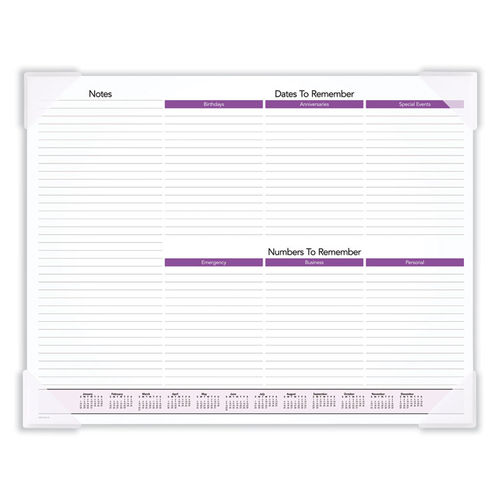 Imprinted Monthly Calendar Doodle Pads with Grommet and Greeting Page