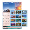 AAGDMW20028 - Scenic Monthly Wall Calendar, Scenic Landscape Photography, 12 x 17, White/Multicolor Sheets, 12-Month (Jan to Dec): 2024