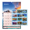 AAGDMW20128 - Scenic Monthly Wall Calendar, Scenic Landscape Photography, 15.5 x 22.75, White/Multicolor Sheets, 12-Month (Jan-Dec): 2024