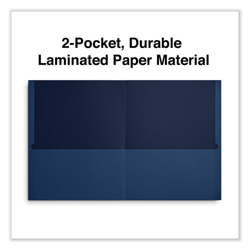 Office Depot Brand 2 Pocket Paper Folders Dark Blue Pack of 25 - Office  Depot