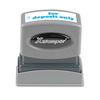 XST1333 - Title Message Stamp, For Deposit Only, Pre-Inked/re-Inkable, Blue