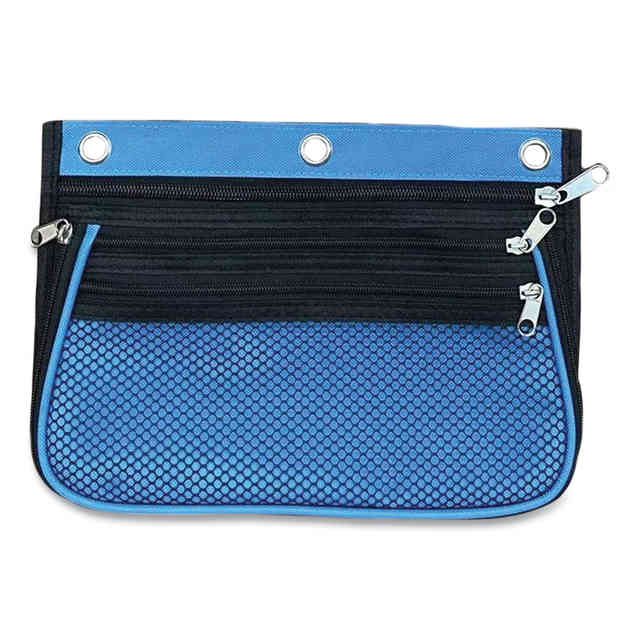 Three-Pocket Binder-Insertable Expandable Pencil Pouch, 10.25 x 7.5, Assorted Colors, 3/Pack Three-Pocket Binder-Insertable Expandable Pencil Pouch, 10.25 x 7.5, Assorted Colors, 3/Pack
