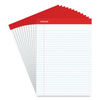 UNV20630 - Perforated Ruled Writing Pads, Wide/Legal Rule, Red Headband, 50 White 8.5 x 11.75 Sheets, Dozen