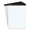 UNV30630 - Premium Ruled Writing Pads with Heavy-Duty Back, Wide/Legal Rule, Black Headband, 50 White 8.5 x 11 Sheets, 6/Pack