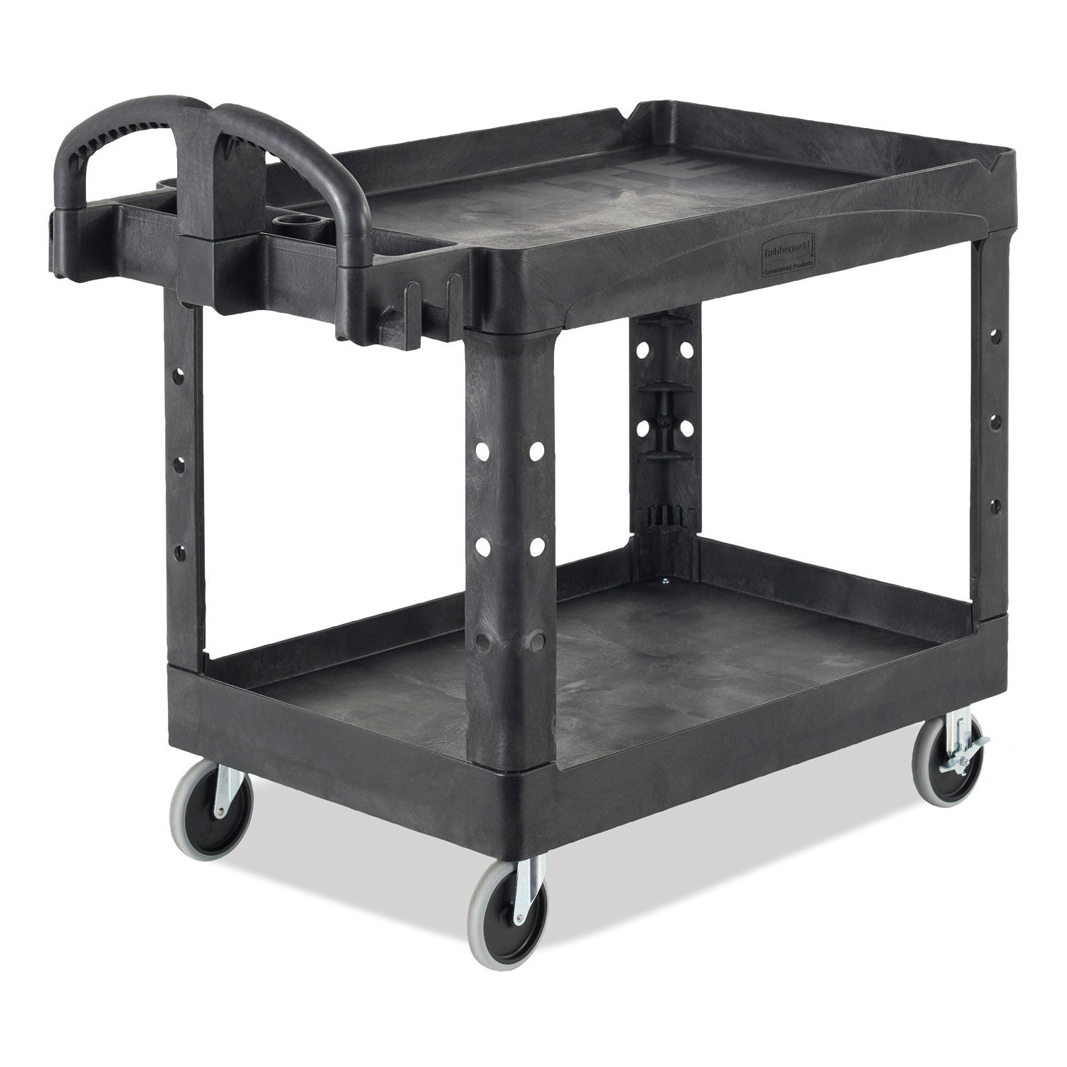 RUBBERMAID COMMERCIAL PRODUCTS, 500 lb Load Capacity, Black, Replacement  Caster for Shelf & Utility Carts - 406R95