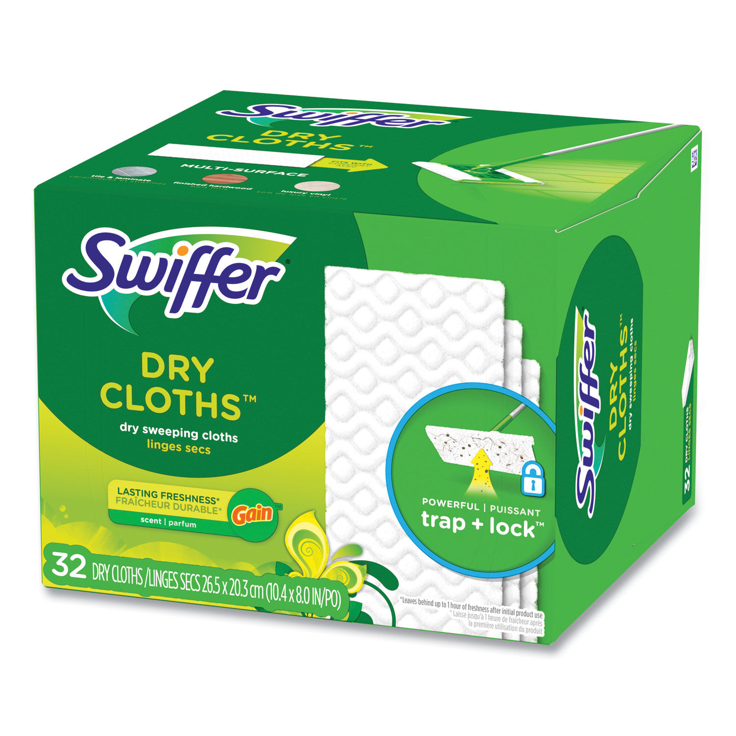 Box of 37 Swiffer Dry Sweeping Cloths - Gain Scented - 8.0 x 10.4 - NEW