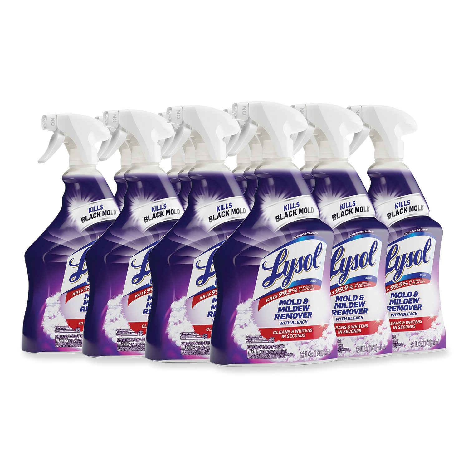 Lysol Mold & Mildew Foamer w. Bleach, Bathroom Cleaner Spray, 32oz (Pack of  2)