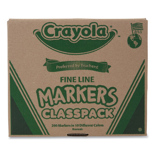 Crayola Fine Line Washable Markers 12 Count per Box, Set of 3