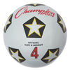 CSISRB4 - Rubber Sports Ball, For Soccer, No. 4 Size, White/Black